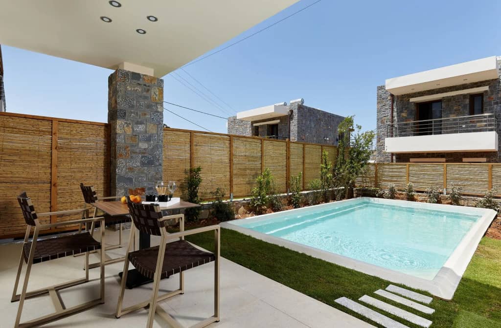 One bedroom suite with its private pool and garden view